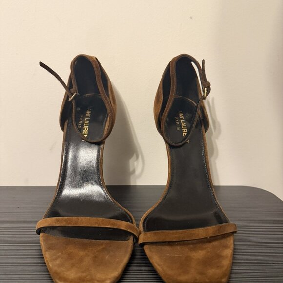 Yves Saint Laurent YSL Cashmere Brown Opyum heels Stilettos Sandals - Picture 7 of 10